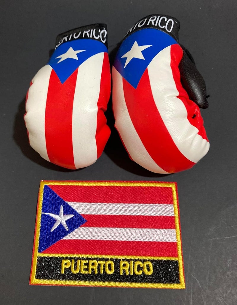PRK 14 Puerto Rico Flag Boxing Gloves Set for car Accessories Hanging Rearview Mirror Boricua Puerto Rican PR - Image 2